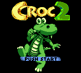 Croc 2 title screen for GameBoy Color